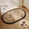 Alfombra de baño simple, absorbente y antideslizante, para uso doméstico, alfombra de inodoro de imitación cachemira de 6 piezas, felpudo