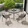 Mesas y Sillas de Exterior para Jardín, Patio, Balcón, Cafetería de Ratán para Ocio, Juego de Sillas de Café Impermeable y a Prueba de Sol