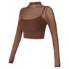 Ropa de yoga de dos piezas falsas transfronteriza para mujer, malla de alta apariencia con top deportivo con almohadilla para el pecho, ropa deportiva para entrenamiento de running de otoño e invierno