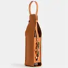 Bolsa de Vino de una Sola Botella de Venta Caliente Transfronteriza, Bolsa de Vino de Cuero Portátil, Caja de Regalo de Vino Champagne de Alta Gama