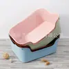 Caja de Arena Calefactable Pequeña para Gatos Cuadrada a Prueba de Salpicaduras Lado Alto Que Lanza Arena Pala para Arena de Gato Entrega Inodoro para Gatos