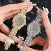 Reloj Nuevo para Mujer Transfronterizo Reloj de Cuarzo Gipsófila para Estudiante Moda Casual Traje Correa de Acero Aleación con Pedrería