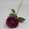 Flor Artificial de Rosa de Veludo Único Cruzada Casamento Salão de Casamento Arranjo de Flores Floricultura Paisagismo em Cascata Parede de Flores Atacado