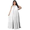 Explosiones Transfronterizas de Amazon Primavera y Verano 2022 eaby Caliente Tirantes Sin Mangas Color Sólido Casual Vestido Grande Mujer
