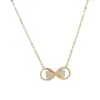 Collar Colgante Doble Corazón de Melocotón Transfronterizo Moda Creativa Cobre Chapado en Platino Microincrustado Circonita Cadena para Clavícula de Mujer