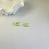 Joyas Lingge Estilo Vacacional Europeo y Americano Pendientes de Aro Pequeños Geométricos de Colores Dulces Pendientes de Resina Brillantes Estilo Fresco Ins