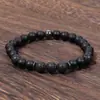 Joyería Youjia Pulseras de Perlas Estilo Retro Europeo y Americano Accesorios de Mano Punk Rock Pulseras de Perlas Redondas de Piedra Natural Venta al por Mayor