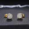 Pendientes de Piedra Blanca Microincrustados con Diamantes Completos Joker Joyería de Alta Gama Accesorios de Explosiones Transfronterizas para Mujer Suministro Directo de Fábrica