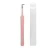 Pinzas para Extensiones de Pestañas Falsas Acero Inoxidable Rizado de Pestañas con Patrón de Fibra Pinzas de Belleza Herramientas de Belleza Fábrica en Stock