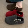 Primera reunión Jihou sandalias de dedo Birkenstock de suela gruesa para mujer nuevas zapatillas de plataforma grises peludas para mujer calzado de exterior para mujer mules