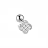 Clavo de acero inoxidable chapado en oro de 18 quilates con circonita para cartílago, joyería de piercing microincrustada, exquisita y compacta