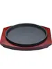 Plato Redondo de Hierro Fundido Comercial para Bistec, Plancha de Hierro Placa para Barbacoa, Plancha Parrilla para Uso Doméstico, Cocina de Inducción