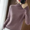 Suéter básico de punto grueso de color liso, cuello alto transfronterizo, holgado, manga larga para mujer, nueva ropa de mujer estilo coreano para otoño e invierno 2026