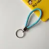 Chaveiro de corda de couro trançado com detalhes chaveiro de casal chaveiro de carro pequeno presente chaveiro colorido atacado