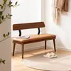 Banco Largo Simple Moderno para Uso Doméstico en la Sala de Estar, Banco Nuevo Estilo Chino con Respaldo, Silla de Comedor, Banco de Recepción de Madera Maciza, Banco para Entrada, Banco Largo