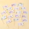 Decoración de Pastel Estilo Ins Bandera Coreana Enchufe Dibujos Animados Oso Lindo Hp Corazón Feliz Cumpleaños Topper Accesorios