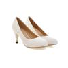 Zapatos de Primavera y Otoño de Suela Baja Estilo Europeo y Americano Simple Zapatos de Comercio Exterior Tacones Gruesos Altos Zapatos Profesionales para Mujer D373