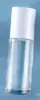 Frasco Dispenser de Óleo de Rícino de Vidro Transparente 30ml 50ml Frasco com Rolo de Jade Rosa Natural Frasco com Rolo de Quartzo Rosa