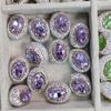 Bola de diamante incrustada con cuentas de cristal de pedrería, cuentas con agujero, cuentas espaciadoras, hechas a mano, material para colgante de pulsera de mano, accesorios de joyería DIY al por mayor