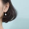 Pendientes Nalan de plata s925 para mujer, estilo coreano, frescos, sencillos y dulces, con un solo diamante, pendientes con gancho para la oreja, joyería G2974