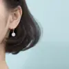 Pendientes de Plata S925 Ailuoqi para Mujer, Estilo Coreano, Frescos y Sencillos, Pendientes Colgantes Dulces de un Solo Diamante, Ganchos para Orejas, Joyería para Orejas G2974