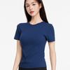 Camiseta esportiva de manga curta com gola redonda, feminina, primavera e verão, nova, corrida, fitness, slim fit, emagrecimento, respirável, roupas de ioga, top de manga curta