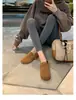 Versión de cuero~Zapatos slip-on Birkenstock, punta cerrada, zapatos casuales Birkenstock para mujer, estilo otoño/invierno, suela gruesa, uso bidireccional