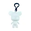 Agitar Tono Mismo Fluido Llavero Oso Embrión Blanco Oso Cabeza Grande Hecho a Mano diy Moda Hecho a Mano Novia Regalo de Pareja
