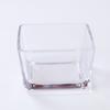 Plato cuadrado transparente nórdico de vidrio para aperitivos de frutas del hogar con bandeja, plato con compartimento para frutas secas, venta al por mayor