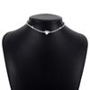Collar con colgante de amor popular de moda europea y americana, personalidad exagerada, simple, con pedrería, para ir al trabajo, nicho, collar que combina con todo