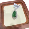Pingente Ruyi verde brilhante de Jadeíta A natural para mulheres, acessório da moda, pingente decorativo versátil para DIY