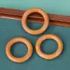 Accesorios de Anillo de Madera de Manivela Manual con Cáscara de Planta Natural, Accesorios de Anillo de Tirar Decorativos de Carrillón de Viento de Semilla Hechos a Mano para DIY