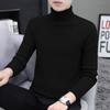 Suéter de chenilla con cuello alto para hombre, tejido grueso y cálido para otoño e invierno, suéter base de moda 2026 con cuello desplegable, top de punto de manga larga
