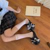Zuecos de Lazo de Hada de Estilo Japonés para Mujer Verano Dulce Transpirable Versátil Corazón Femenino Casual Estilo Ins Sandalias y Pantuflas