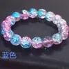 Mercado noturno cênico fornecimento quente contas florais de dupla cor pulseira de cristal contas rachadas pulseira de pipoca