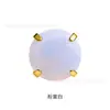 F136 Aleación de Titanio Base de Cuenco Dorado Garras Engastadas Circonita 5A Brillante 0.9 Rosca Interna Labio Stud Pendiente Piercing Accesorio