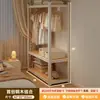Estantería de alta calidad, armario, dormitorio, fácil de montar, adecuado para apartamentos de alquiler, perchero de metal de estilo abierto, estante de almacenamiento y armario de almacenamiento