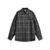 Ropa Vintage Yidao Otoño 2026 Nueva Camisa de Manga Larga a Cuadros Retro Americana para Hombre, Camisa Holgada Relajada y Elegante