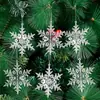 Nuevo adorno navideño transfronterizo con copos de nieve transparentes, creativo y con forma de ciervo.