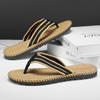 Chanclas de Vietnam Verano Antideslizantes Pantuflas Casuales Sandalias de Playa Distintivas Tejidas para Hombre Chanclas de Tailandia