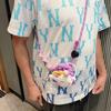Nuevo peluche lindo boca grande palo retorcido payaso bolso de ganchillo monedero diagonal moda bolsa para auriculares bluetooth
