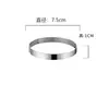 Anillo redondo de acero inoxidable para sartén eléctrica, anillo para hot cakes de maíz, aro para tartas, horneado de pasteles de arroz, pastel de mousse, molde para galletas, aro para tarta