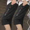 Calções Masculinos de Seda Gelo de Alta Qualidade, Shorts Externos Estampados Largos, Shorts Retos Plus Size