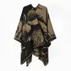 Novo Xale Grande Estilo Chinês Retrô para Tirar Fotos para Mulheres no Outono e Inverno Viagem e Fotografia ao Ar Livre Estilo Acampamento Roupa de Fora Quente com Atmosfera Fashion