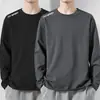 Camiseta de manga larga para hombre, nueva colección primavera/otoño 2026, capa base elástica, top de cuello redondo, versátil y moderno