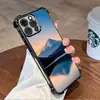 Mais vendido na América do Norte: Capa de Celular Reflexo do Pôr do Sol do Monte Fuji, Apple 17 Galvanizado Airbag iPhone 16 Transparente Capa Protetora