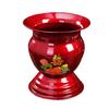 Escupidera Roja de Boda con Tapa Esmalte Dragón y Fénix Pato Mandarín Cubo de Dote para la Dote de la Novia Cubo de Orina para el Hogar