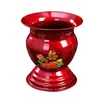 Escupidera Roja de Boda con Tapa Esmalte Dragón Fénix Patos Mandarines Cubo de Descendencia Matrimonial Artículos de Dote de la Novia Orinal Doméstico de Dote