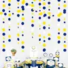 Decoraciones Coloridas de Papel con Cordón para Ceremonia de Graduación y Decoraciones para Fiesta de Cumpleaños en Azul, Rojo y Negro