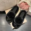 Nuevos Zapatos de Casa Peludos Antideslizantes Estilo Hada Planos con Elevación de Altura Simples de Suela Suave para Otoño/Invierno 2026 Zapatos Gruesos para Exteriores para Mujer
